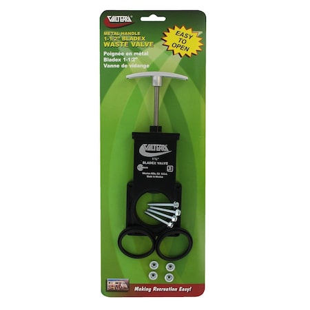 Valterra BLADEX WASTE VALVE BODY, 1-1/2IN, METAL HANDLE, CARDED T1001VPM